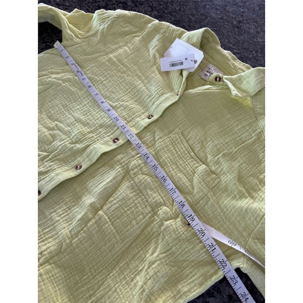 Billabong Women's Long Sleeve bright Green Button-Up Shirt Size S - Picture 8 of 11